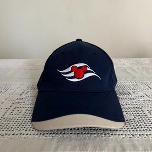 Disney Cruise Line Mickey Mouse adjustable baseball hat navy, beige, white & red